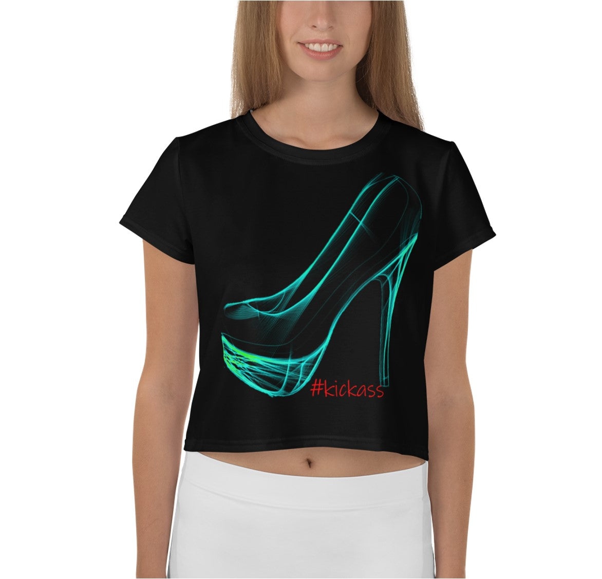 Activewear Cropped Tees. Girls' Workout Commute Crop Top. WickedYo.